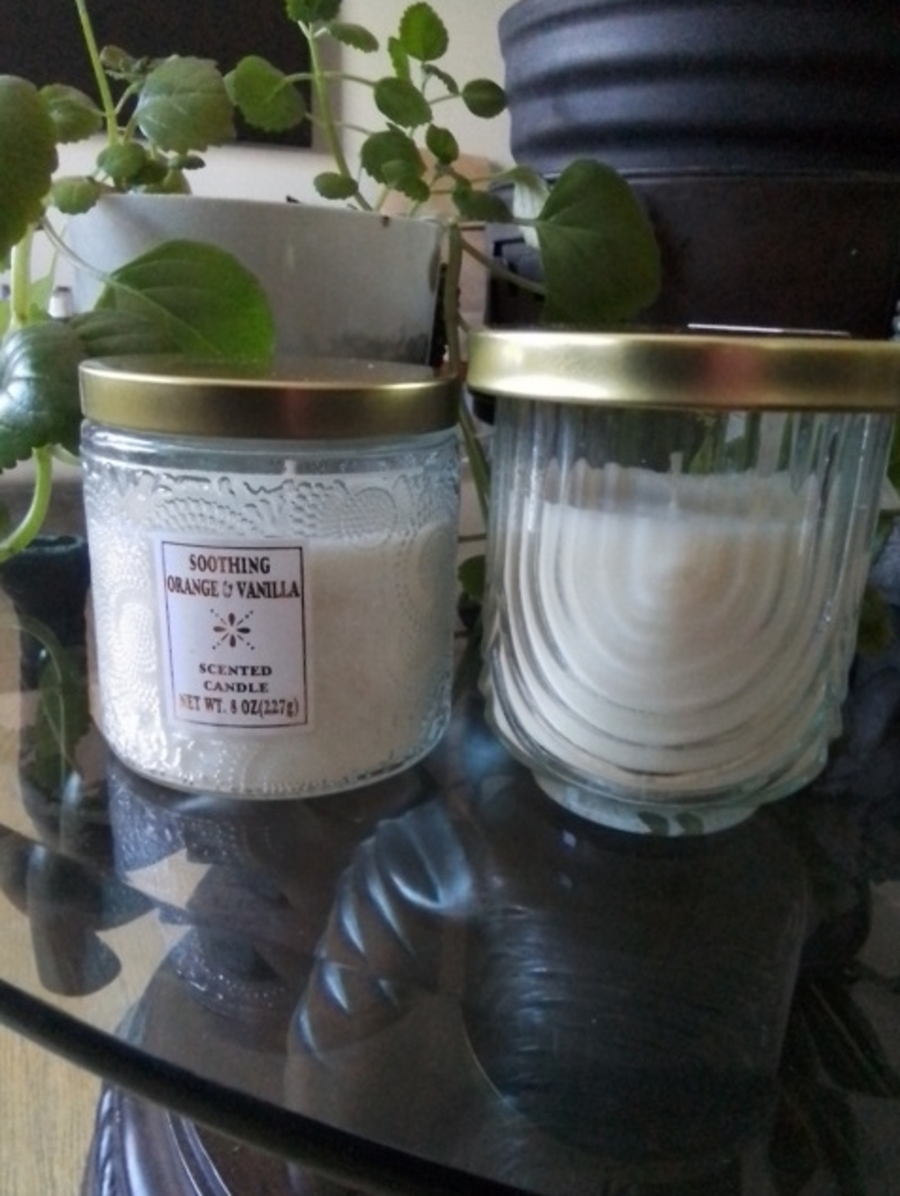 Soothing Orange & Vanilla Scented Candle - White